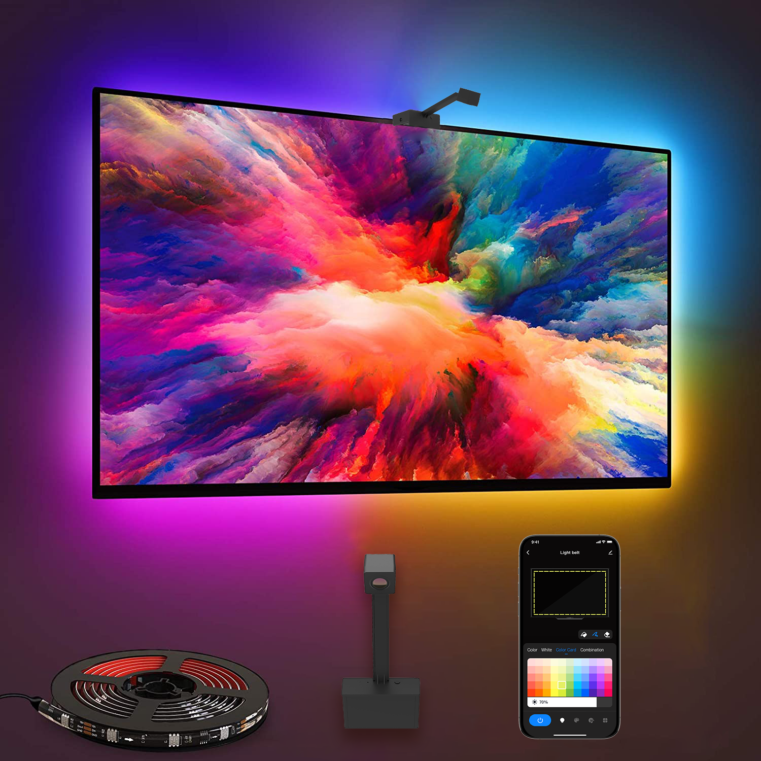 GlowSync™ HD – Smart LED TV Backlight Strip with Real-Time Screen Sync (50–65” TVs Only)