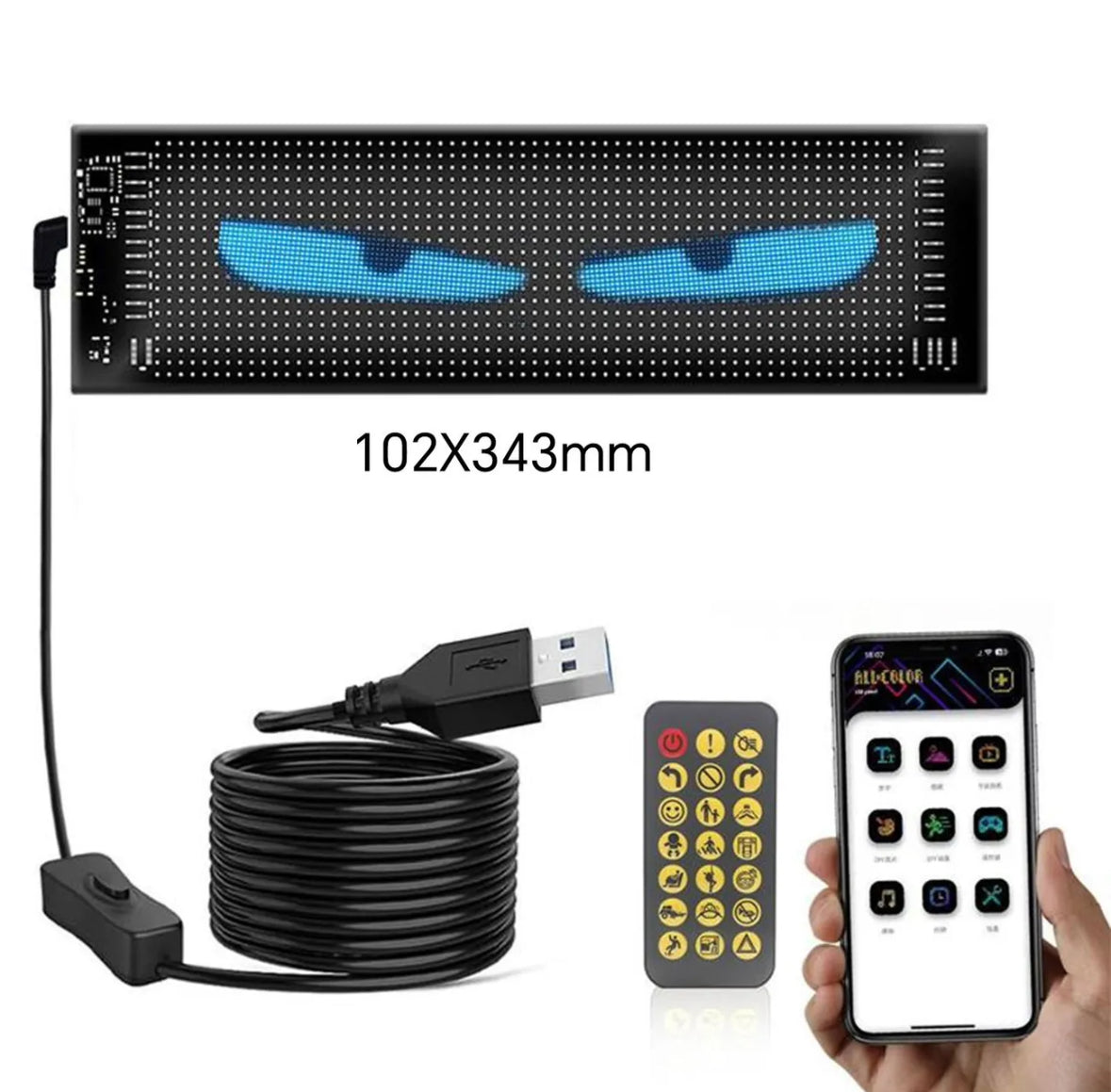 DIY LED Car Window Message Display