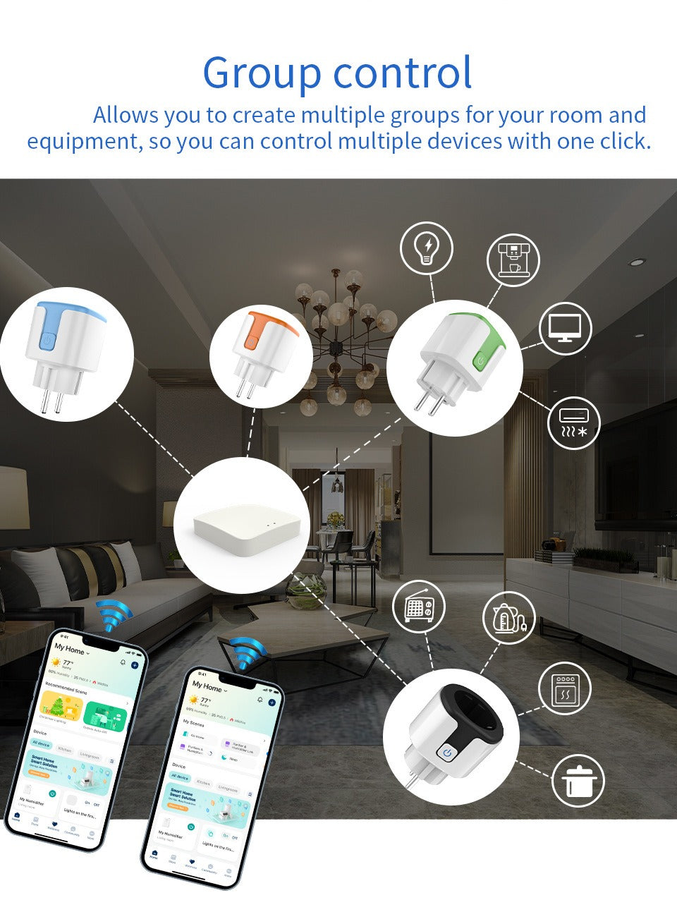 Graffiti WiFi smart socket remote control, intelligent timing switch, voice control